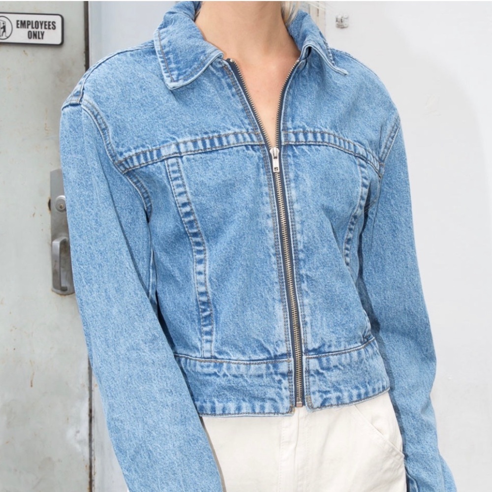 Brandy Melville zip up jean jacket